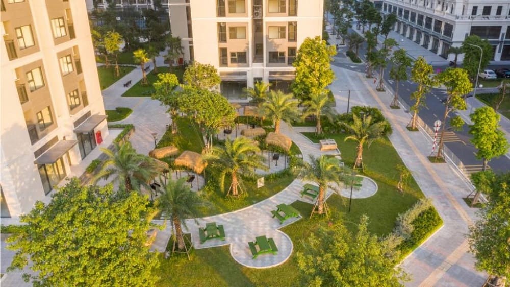 Không gian cây xanh tại dự án Vinhomes Phước Vĩnh Tây